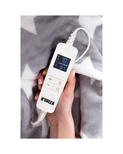 N'oveen EB750 Electric Blanket in Soft Grey: Warmth and Comfort for Winter Nights
